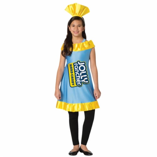 Morris Costumes  Childs Blue Raspberry Jolly Rancher Costume&#44; Size 7-10 Perspective: front
