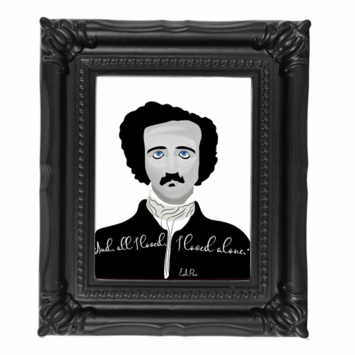 Framed Mini Print - Edgar Allan Poe - And, All I Loved, I Loved 