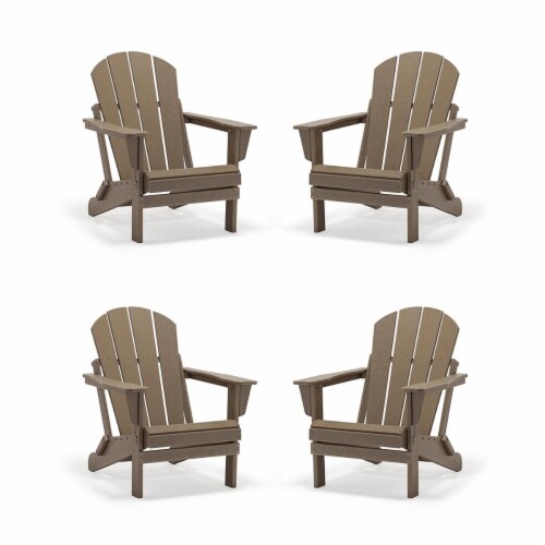 Westin Outdoor 2001262 4 Outdoor Folding Plastic Adirondack Chair