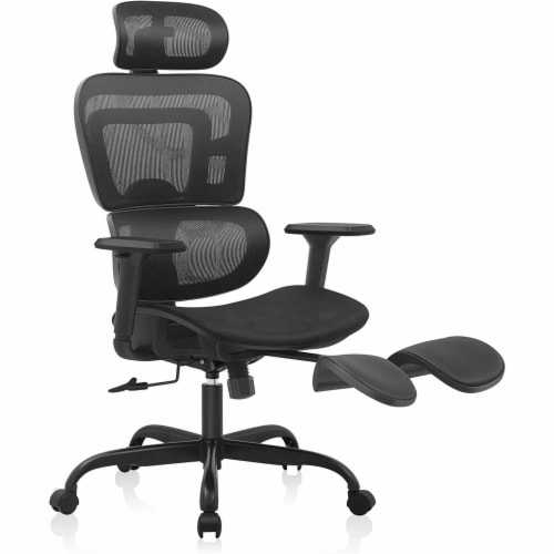 Ergonomic Office Chair With Foot Rest Breathable Mesh Desk Chair