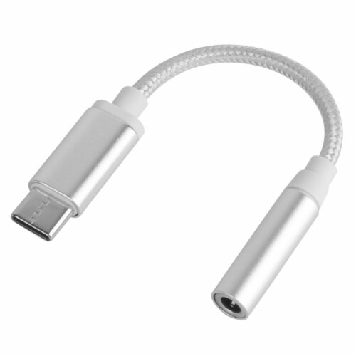 USB C Type C Adapter Port to 3.5mm Aux Audio Jack Black, 1 unit - Kroger