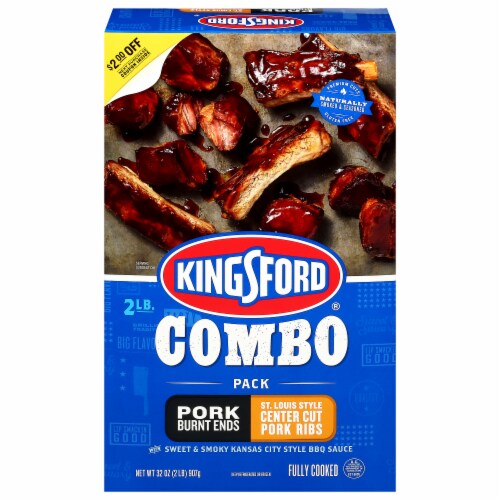 Kingsford Combo Pack Pork Burnt Ends & St Louis Style Center Cut Pork Ribs Perspective: front