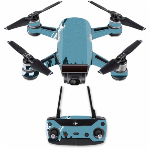 MightySkins DJSPCMB-Super Squad Skin Decal for DJI Spark Mini Drone Combo Sticker - Super Squ Perspective: front