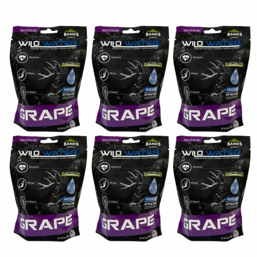 Banks Outdoors Wild Water Mineral Supplement and Attractant, Grape (6 Pack) Perspective: front