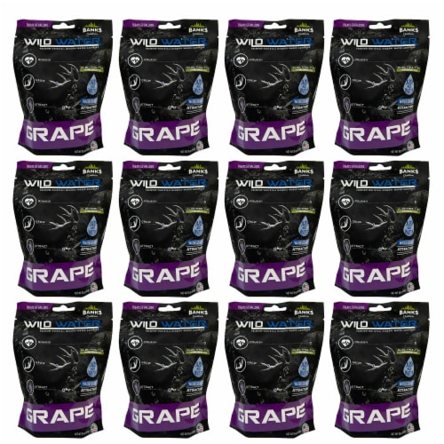 Banks Outdoors Wild Water Mineral Supplement and Attractant, Grape (12 Pack) Perspective: front