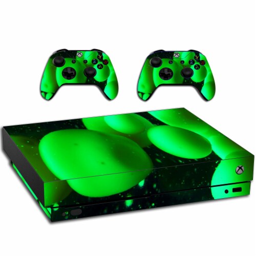 VWAQ Xbox One X Green Skin Lava Lamp | Vinyl Wrap Decal Cover Sticker Skins - XXGC10 Perspective: front