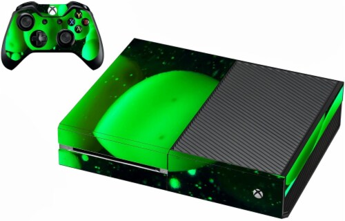 VWAQ Xbox One Lava Lamp Skin For Console And Controller Green Skin For Xbox One - XGC10 Perspective: front