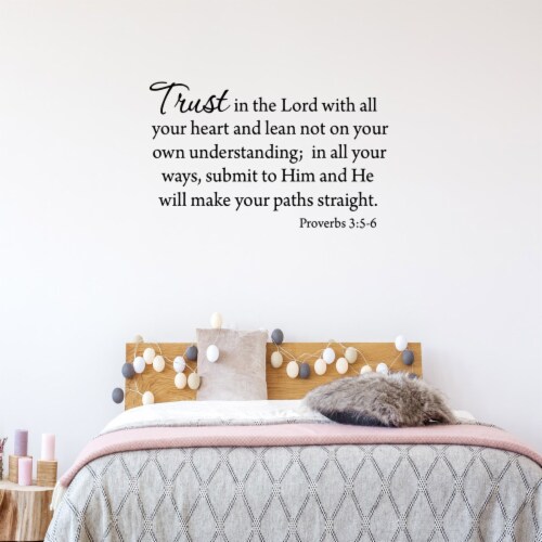 VWAQ Trust In The Lord With All Your Heart Wall Decal Full Version Perspective: front