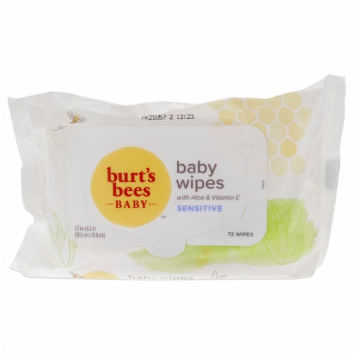 Burts Bees Baby Sensitive Skin Unscented Wipes Perspective: front