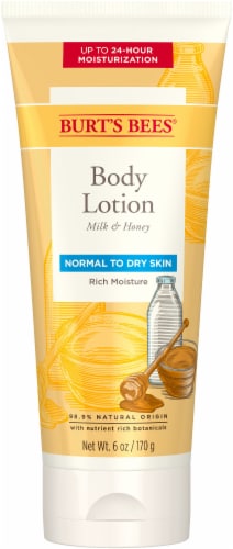 Burt's Bees Normal to Dry Skin Milk and Honey Body Lotion Perspective: front