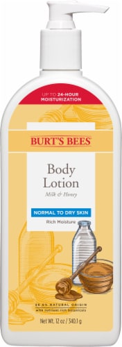 Burt's Bees Normal to Dry Skin Milk and Honey Body Lotion Perspective: front