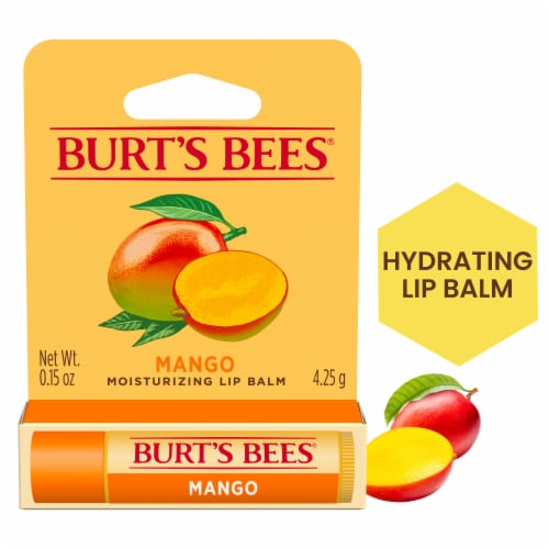 Burt's Bees Mango Moisturizing Lip Balm Perspective: front