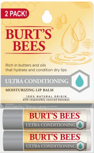 Burts Bees Ultra Conditioning Moisturizing Lip Balm, 2 ct - Kroger