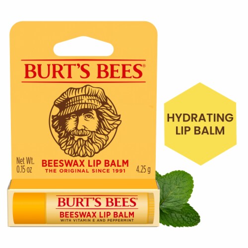 Burt's Bees Beeswax Moisturizing Lip Balm Perspective: front