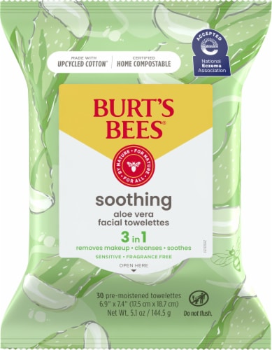 Burt's Bees Sensitive with Aloe Extract Facial Cleanser Towelettes Perspective: front