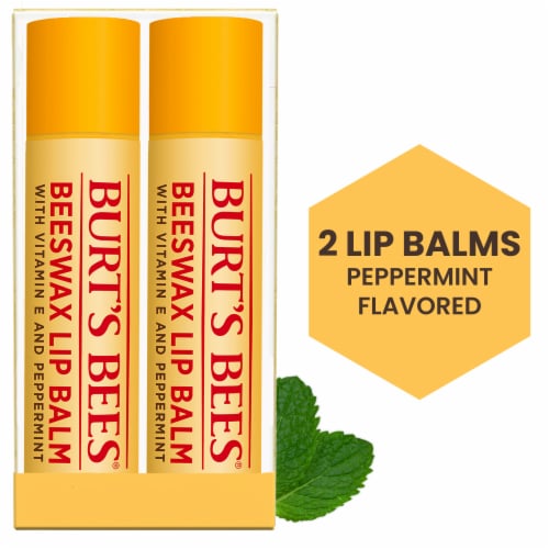 Burt's Bees Natural Origin Moisturizing Original Beeswax Lip Balm Perspective: front