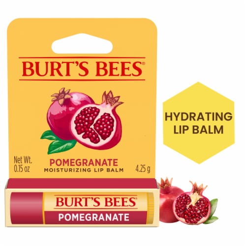 Burt's Bees Moisturizing Pomegranate Lip Balm Perspective: front