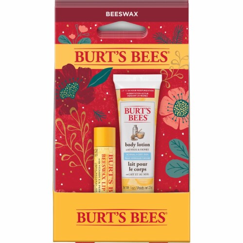 Burt's Bees Hive Favorites Beeswax Lip Balm and Body Lotion Perspective: front