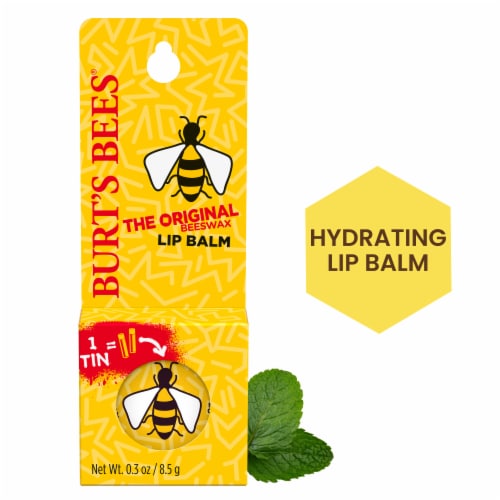 Burt’s Bees The Original Beeswax Retro Tin Lip Balm Perspective: front