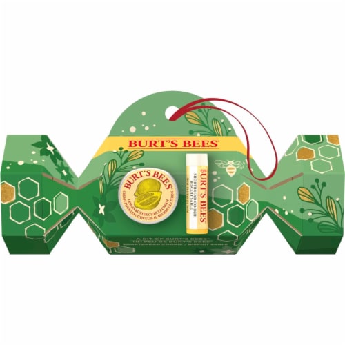 Burt's Bees® Shortbread Cookie Lip Balm and Lemon Butter Cuticle Cream Gift Box Set Perspective: front