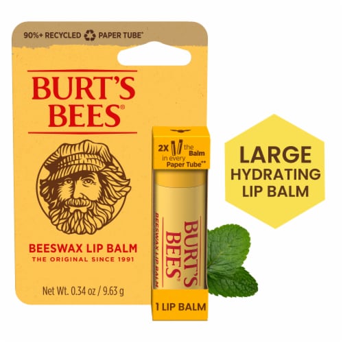 Burt's Bees Beeswax Moisturizing Lip Balm Perspective: front