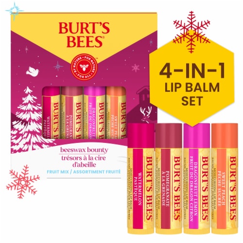 Burt's Bees Beeswax Bounty Fruit Mix Lip Balm Gift Set Perspective: front
