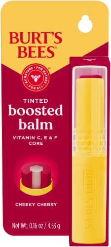 Burt's Bees® Tinted Boosted Lip Balm - Cheeky Cherry Perspective: front