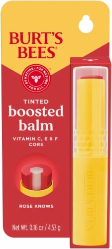 Burt's Bees® Tinted Boosted Lip Balm - Rose Knows Perspective: front