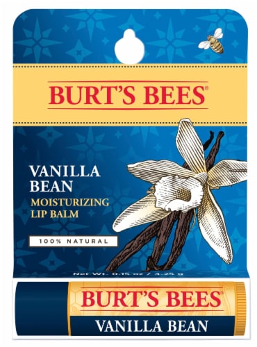 Burt's Bees Moisturizing Vanilla Bean Lip Balm Perspective: front