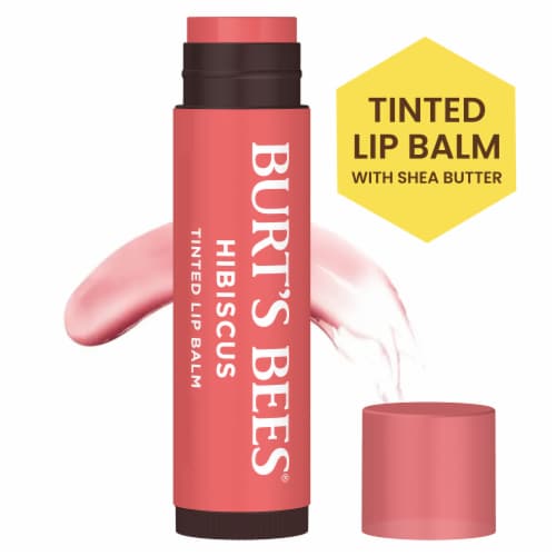 Burt's Bees Hibiscus Tinted Lip Balm Perspective: front