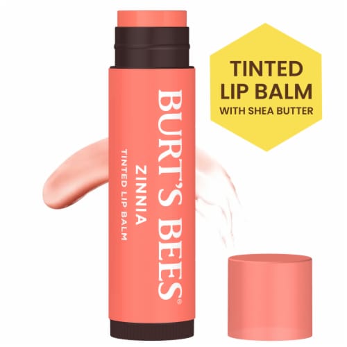 Burt's Bees Zinnia Tinted Lip Balm Perspective: front