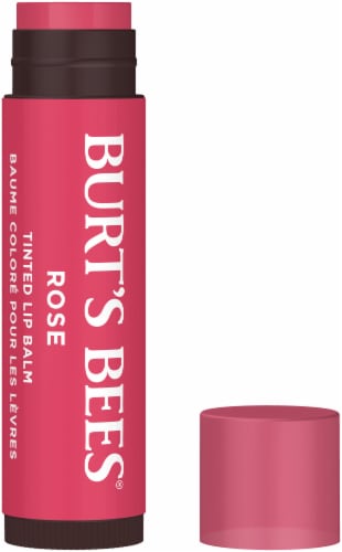 Burts Bees Tinted Lip Balm Rose Perspective: front