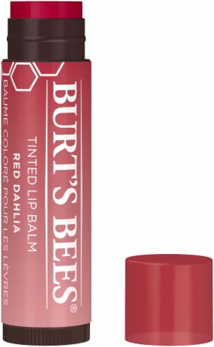 Burt's Bees Red Dahlia Tinted Lip Balm Perspective: front