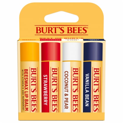 Burt's Bees Beeswax Lip Balm, 4 ct - City Market