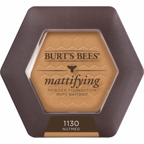 Burt's Bees Natural Mattifying 1130 Nutmeg Powder Foundation Perspective: front