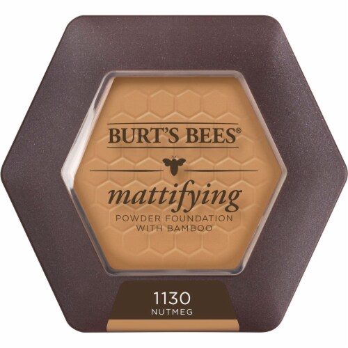 Burt's Bees Natural Mattifying 1130 Nutmeg Powder Foundation Perspective: front
