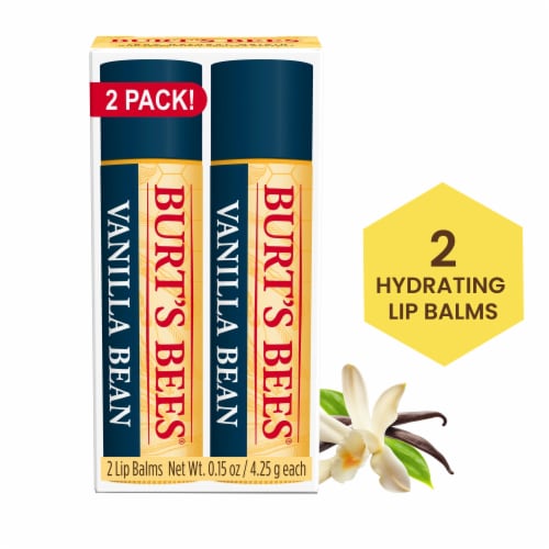 Burt's Bees Moisturizing Vanilla Bean Lip Balm, 2 ct - Kroger