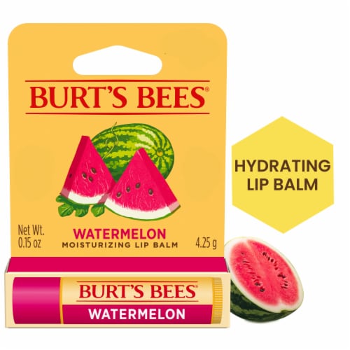 Burt's Bees Moisturizing Watermelon Lip Balm Perspective: front