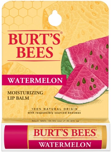 Burt's Bees Watermelon Moisturizing Lip Balm Perspective: front
