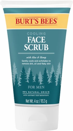 Burts Bees Cooling Aloe and Hemp Seed Oil Face Scrub For Men Perspective: front
