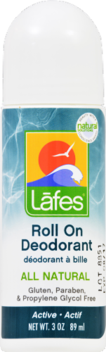 Lafe's All Natural Roll On Deodorant Perspective: front