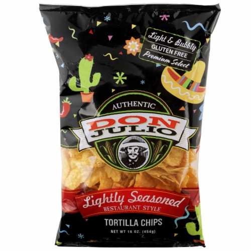 Don Julio Lightly Seasoned Restaurant Style Tortilla Chips Perspective: front