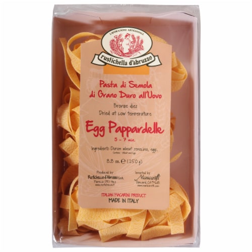 Rustichella d'Abruzzo Egg Pappardelle Pasta Perspective: front