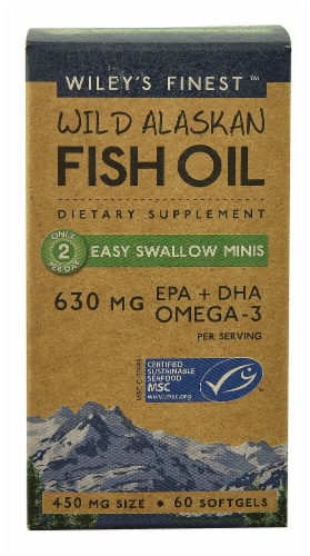 Wiley's Finest  Wild Alaskan Fish Oil Perspective: front