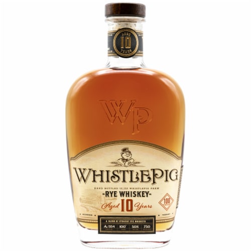 Whistlepig Rye Whiskey Perspective: front