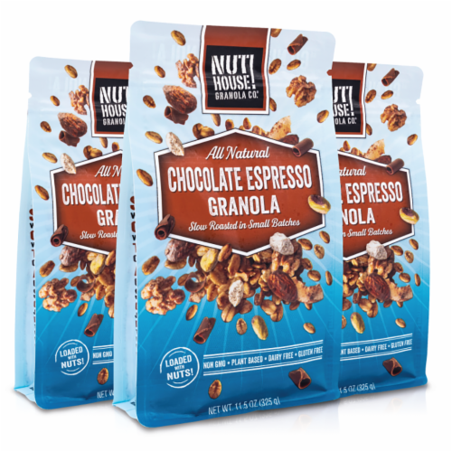Granola, Chocolate Espresso, 3x11.5oz Perspective: front