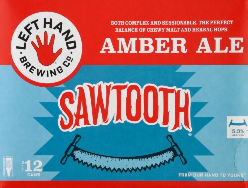 Left Hand Brewing Co. Sawtooth Amber Ale Perspective: front