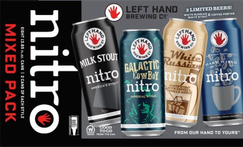 Left Hand Brewing Co. Nitro Beer Mixed Pack Perspective: front