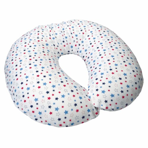 Organic Cotton Nursing Pillowcases - Stars Print Jersey Perspective: front