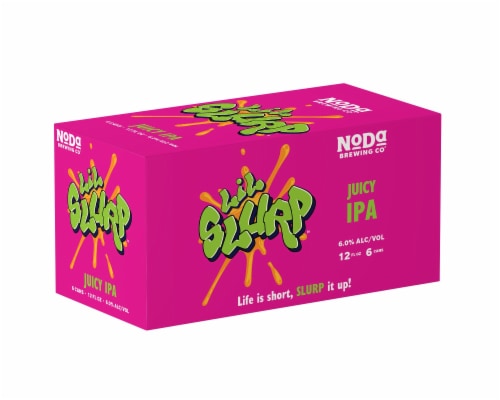 NoDa Brewing Company® Lil Slurp™ Juicy IPA Craft Beer Perspective: front